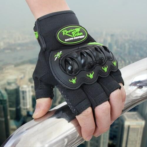 Outdoor sports cool riding half finger protective gloves cross country racing motorcycle hard shell anti falling
