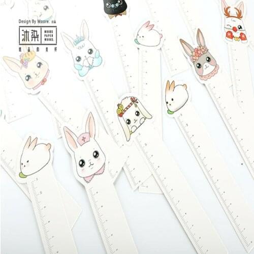10box/lot Kawaii Rabbit paper bookmark stationery bookmarks DIY Book Marks Stationery wholesale