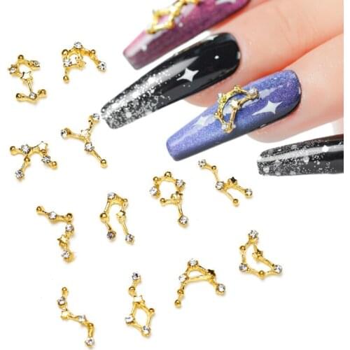 12 Constellation Resin Metal Material Epoxy Mold Filling DIY Charm Jewelry Making Filler Nail Art Decor