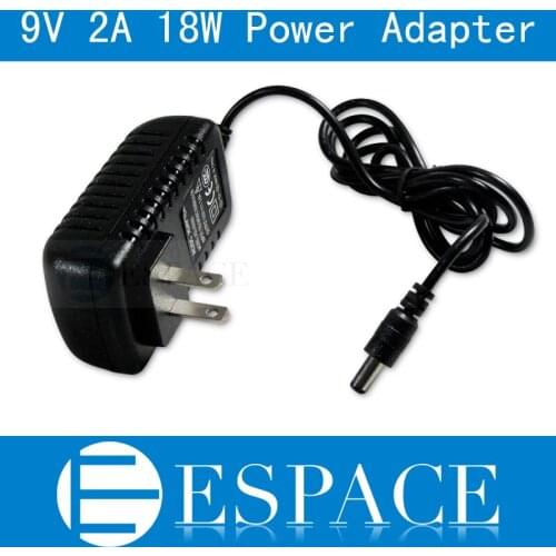 50piece/lot New 9V 2A Power Supply AC 100-240V To DC Adapter Plug For LED Strip with US/EU plug free fedex