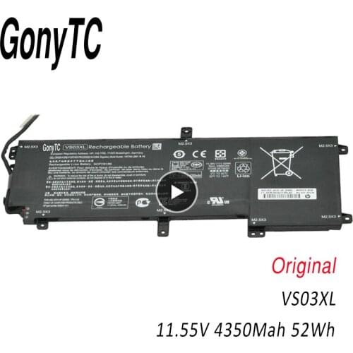 GONYTC VS03XL Laptop Battery For HP Envy 15-AS 15-AS014WM 849047-541 Tablet HSTNN-UB6Y VS03XL 11.55V 52WH