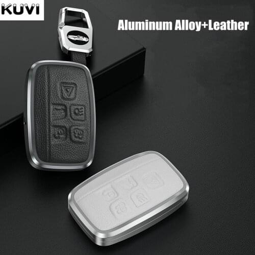 Alloy Leather Car Key Case For Land Rover Range Rover Sport A9 Discovery 2 3 4 Sport Jaguar XF A8 A9 X8 XE XF XFL Remote Cover