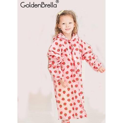 Kids Raincoat EVA Tastless Raincoats Practical Schoolbag Children Rain Coat For Camping Hiking Rainwear