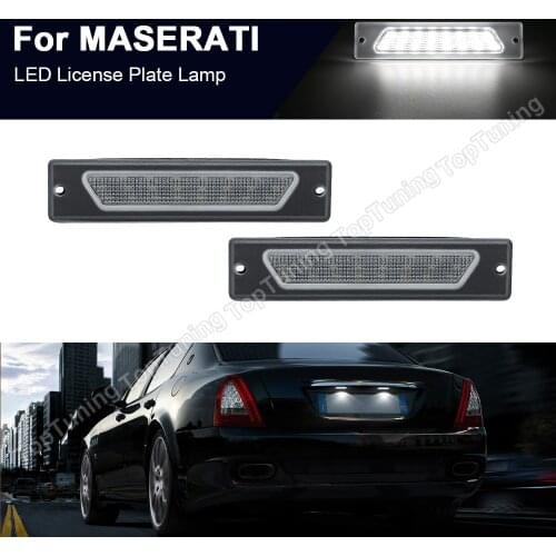 For Maserati Quattroporte 2003 2004 2005 2006 2007 2008 2009 2010 2011 2012 LED License Plate Lamps Car Number Plate Lights 2X