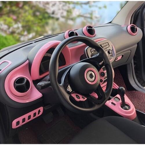 For Smart 453 fortwo forfour Car Interior Styling Accessories ABS Interior Decoration Modification Accessories Car Sticker