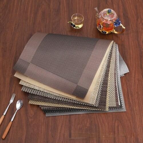 Topfinel PVC Kitchen Dinning Placemats for Table Mat Manteles Individuales Doilies Cup Mats Coaster Water Proof Table Cloth Pad