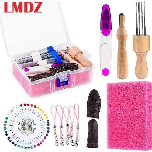 LMDZ Wool Needle Felting Kit Needle Felting Spinning Weaving Doll Making Tool Holder Fabric Materials Handcraft with Instruction
