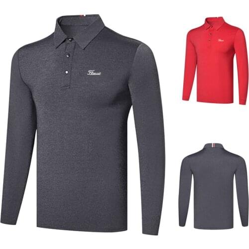 New golf suit mens Long Sleeve T-Shirt Top breathable and sweat wicking outdoor sports leisure polo shirt summer and Autumn