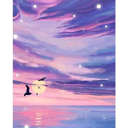 Sea Gull The Sea Scener 40×50 Painting By Numbers Hand Painted Oil Painting Adult Child Picture Colouring Home Decor Unique Gift