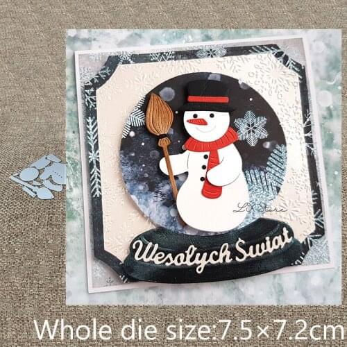 New Design Craft Metal Cutting Die die cuts broom snowman decoration scrapbook Album Paper Card Craft Embossing die cuts