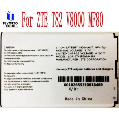 New High Quality 1900mAh Li3719T42P3h644161 Battery For ZTE T82 V8000 MF80 Mobile Phone