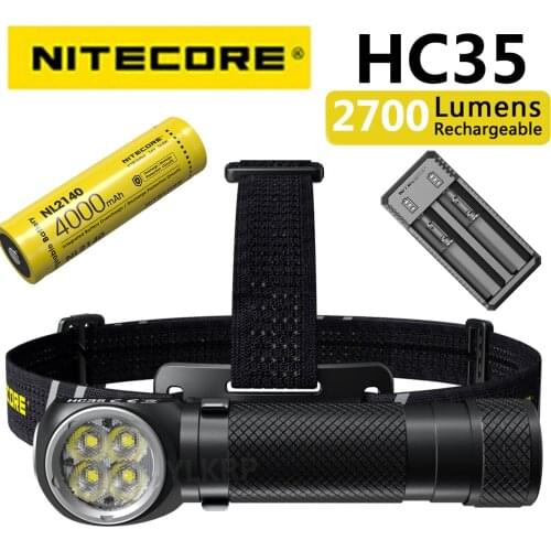 Original NITECORE HC35 high-performance multifunctional USB rechargeable headlights, equipped with 21700 batteries, long-lasting