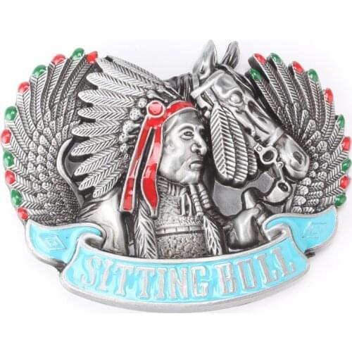 Indian Indigenous Tribal chief head belt buckle Belt DIY accessories Western cowboy style Smooth belt buckle Punk rock style k5
