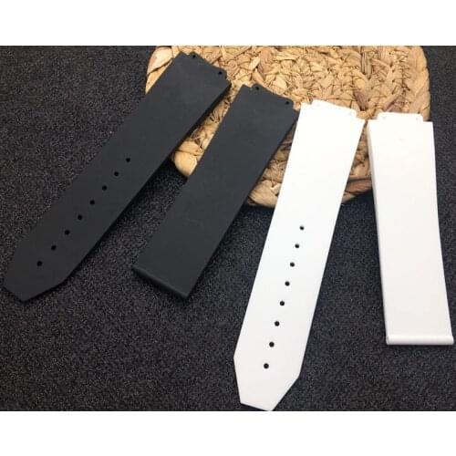 Luxury Brand Silicone rubber For Hublot strap for Big Bang Men Watchband 25*17mm Belt watch band logo stainless buckle flat tool