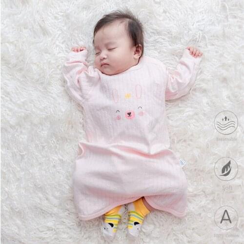 Thin Cotton Baby Pajama Spring Summer Newborn Sleepwear Long Sleeve Sleepers Infant Night gown Girl Boy baby clothes