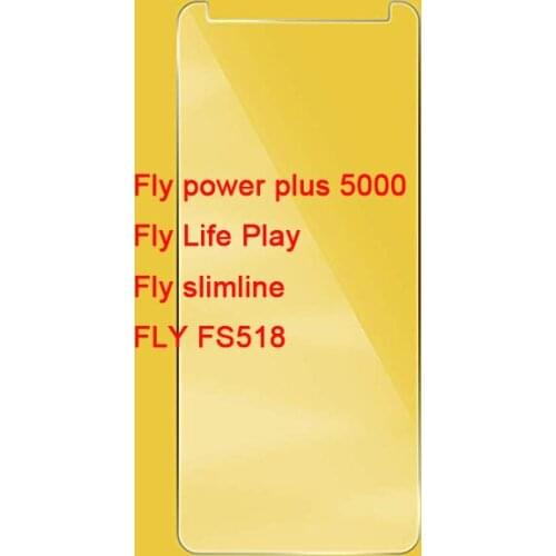 For Fly power plus 5000 FS518 Tempered Glass SmartPhone Protective Screen Protector For Life Play slimline Cover Glass Film