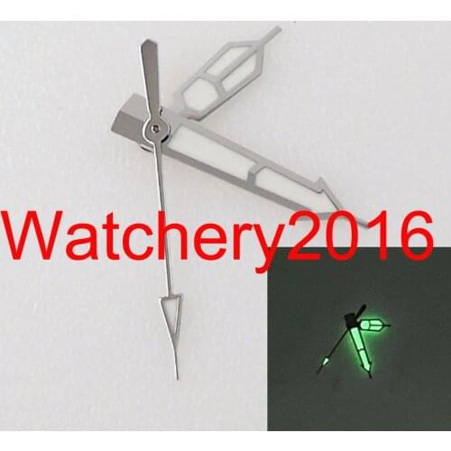 Green Luminou Automatic Steel Watch Hand fit NH35A NH36A 7S26 Movement