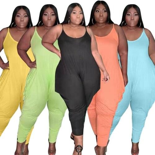 ZKYZWX Plus Size Sexy Loose Harem Pants Jumpsuit Off Shoulder Summer Outfits for Women Festival Clothes One Piece Club Rompers