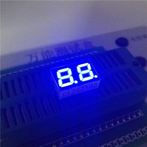 10PCS New 2 Bit 0.28 inch Digital Tube LED Display Blue Light 7 Segment Common Cathode/Anode