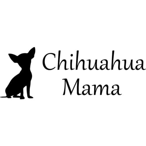 29.2CM*10.4CM Chihuahua Mama Car Truck Boat Vinyl Decal Sticker Funny Car Stickers Decoration Car Styling Black Sliver C8-0914