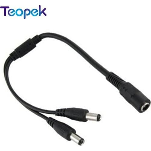 1pcs DC Splitter Connector 1 DC Female To 2/3/4/5/8 Male plug Power Cord adapter Cable for LED Strip CCTV Security Camera