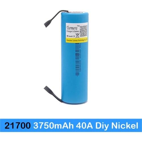 21700 battery 3750mah 3.7v 40a for rx2 21700 bike battery power tools with diy nickel for Turmera battery 21700