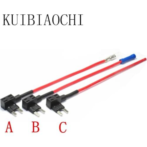 100pcs/lot 12V Fuse Holder Add-a-circuit TAP Adapter Micro/Mini/Standard ATM APM Blade Auto Fuse with Car Fuse with holder
