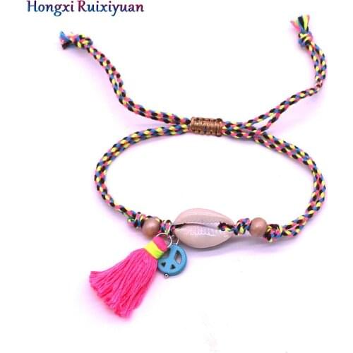Anklet jewelry fashion shell tassel ladies bracelet anklet bohemian beach party shell anklet charm beautiful shell bracelet gift