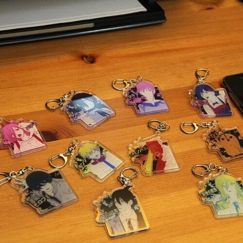 Chainsaw Man Pochita Keychain Cosplay Acrylic Key Chain Pendant Womens Cute Bag Pendant Key Ring Gift