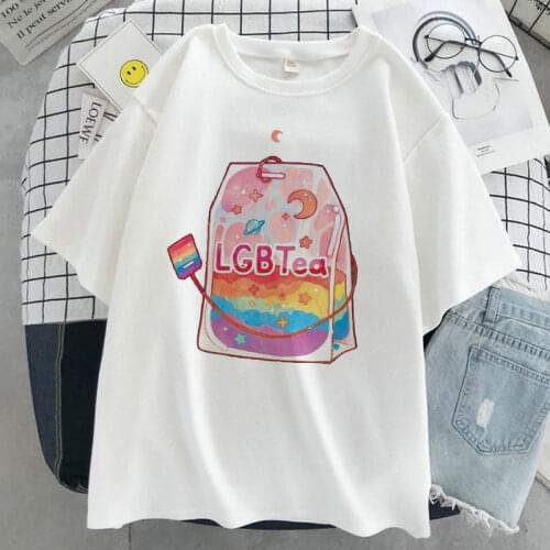 Homosexual Bag Graphic Print T-shirt Women Harajuku Aesthetic White Top Casual Tshirt 2021 New Summer Fashion Y2k Female T Shirt