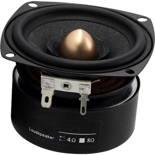 15W 4Ohm 8Ohm Full Range HIFI Speaker 3 Inch Audio Speaker 90mm Wool Fiber Cone 20 Core Loudspeaker Fully Anti Magnetic DIY 2PC