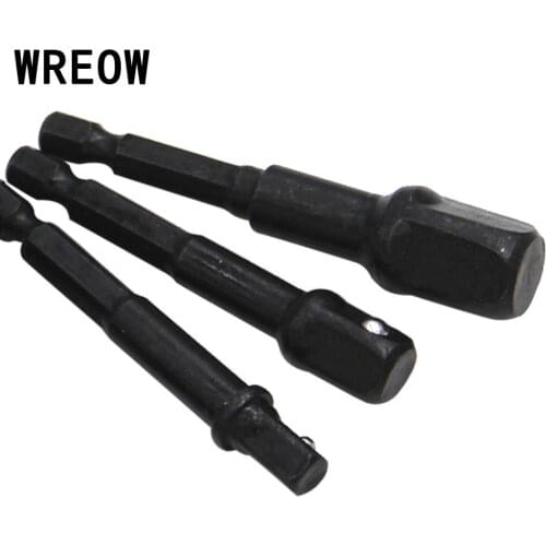 3Pcs Hex Shank Extension Drill Bits Bar Socket Adapter Impact 1/4 3/8 1/2 inch Tools Hex Shank Extension Drill Set Hand Tools