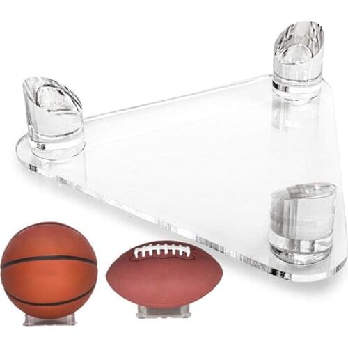 1pc Deluxe Transparent Ball Display Stand Rugby Basketball Football Holder