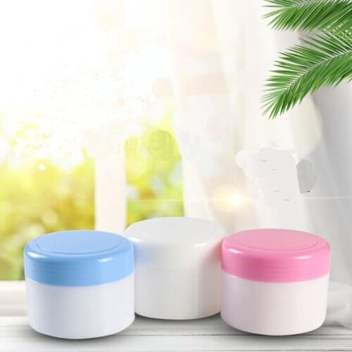 20pcs 100G Makeup Refillable Bottle Plastic Empty Eyecream Jar Cosmetic Box Travel Facial Cream Facial Scrub Box with Inner Pad