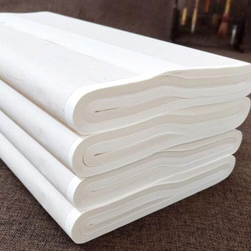 Blank Xuan for Beginners Brush calligraphy Xuan Paper Four Feet Six Open 100 Pieces Adult Calligraphy Enthusiasts Specific Paper