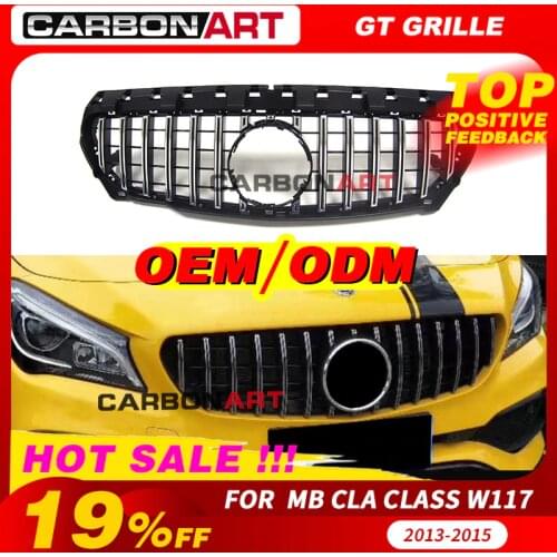 CLA W117 GT style Grille for MB Front Grill for CLA Class W117 C117 CLA200 220 CLA260 300 2013-2015 front grille