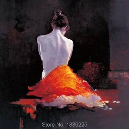 Hand painted high quality sexy naked girls chinese sexy girl nude backside women oil painting hot chinese girl original art
