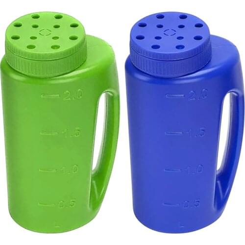 2L Handheld Seed Fertilizer Salt Spreader Adjustable Hole Size Watering Can Seeding Tool Garden Accessories