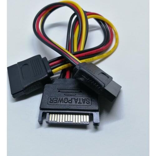 SATA15p One turn and two lines Serial power cord Computer hard drive cable Hard disk power cord