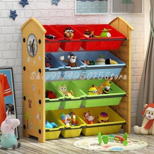 Childrens Toy Storage Rack Baby Bookshelf Toy Storage Rack Multi-layer Kindergarten Storage Cabinet