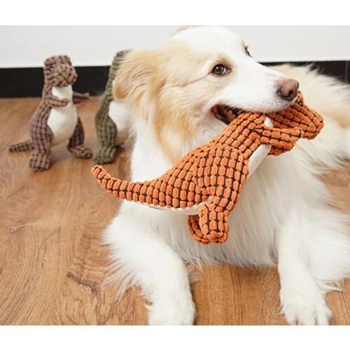 Bite-resistant Pet Dog Chew Dinosaur Toys for Dogs Squeaky Small Big Dog Toy Cleaning Teeth Dog Supplies juguetes para perro