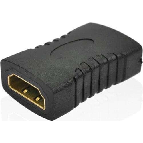 1/2/5Pcs New High Quality Black HDMI Female to HDMI Female Connector Extender HDMI Cable Cord Extension Adapter Converter 1080P