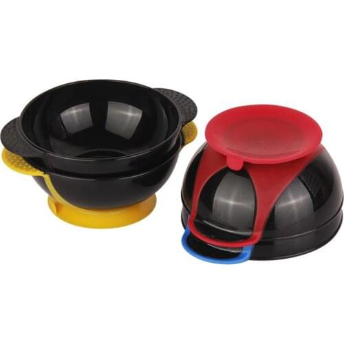 1PC Plastic Hair Dye Color Mixing Sucker Palette Tint Bowl For Salon Hairdressing Barbers Styling Tools Random Color