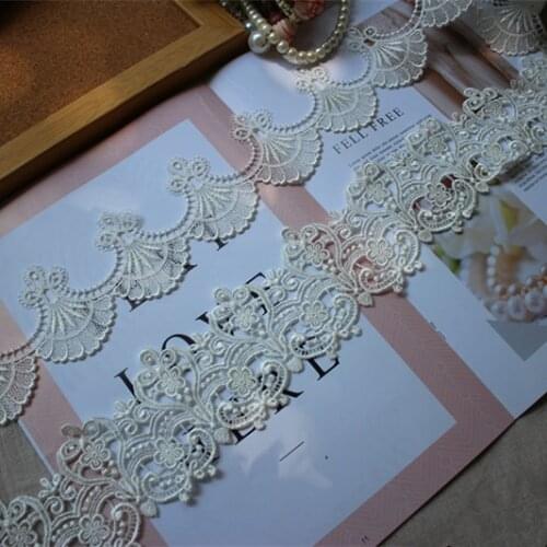 3Yards/lot Free Shipping Diy Craft Vintage Ivory Venise Lace Trim ,Water Soluble Embroidery Lace Trim for Wedding Bridal