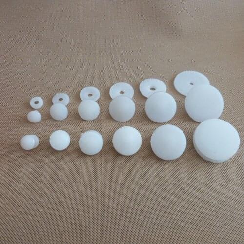 50set/lot 15/20/25/30/35/45mm white plastic toy joint + white hard washer for diy doll findings--size option