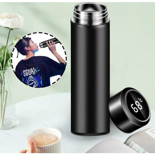 500Ml Temperature Display Thermos Bottle Vacuum Flasks Double Wall Stainless Steel Office Travel Coffee Mug Tea Mug Thermo Cup