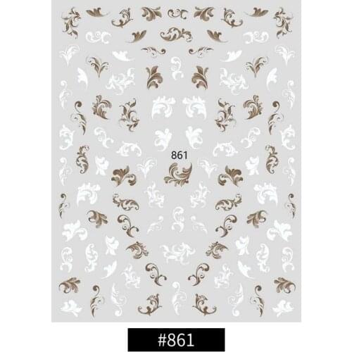 6 Styles Laser Nail Stickers Various Patterns Colorful DIY Decorative Creative Design Smudge Nail Art Patch Manicure Tools