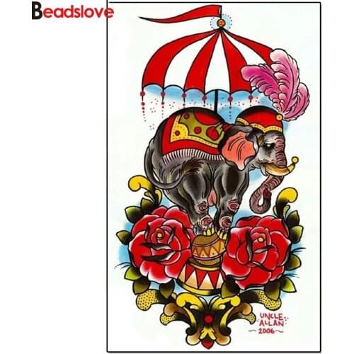 Diamond Painting elephant Diamond mosaic animals full square round 3 d Rhinestone Embroidery Symbol prosperity and happiness