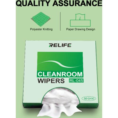 RELIFE RL-045 Anti-Static Cleanroom Wiper For Mobile Phone Pad Tablet Camera Laptop Clean Non Dust Cloth Fiber Dust Free Paper