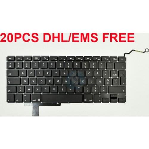Free DHL/EMS 20pcs AZERT Keyboard For Macbook 17" A1297 French FR Keyboard 2009 2010 2011